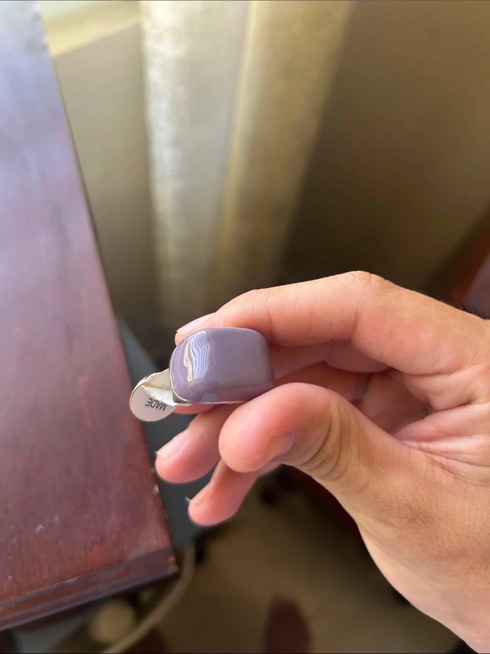 Chunky Lavender Square Ring